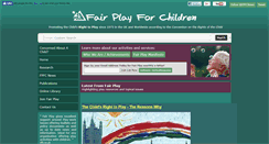 Desktop Screenshot of fairplayforchildren.org